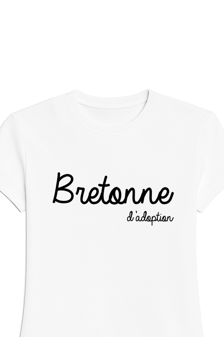 T-shirt blanc Bretonne d'adoption