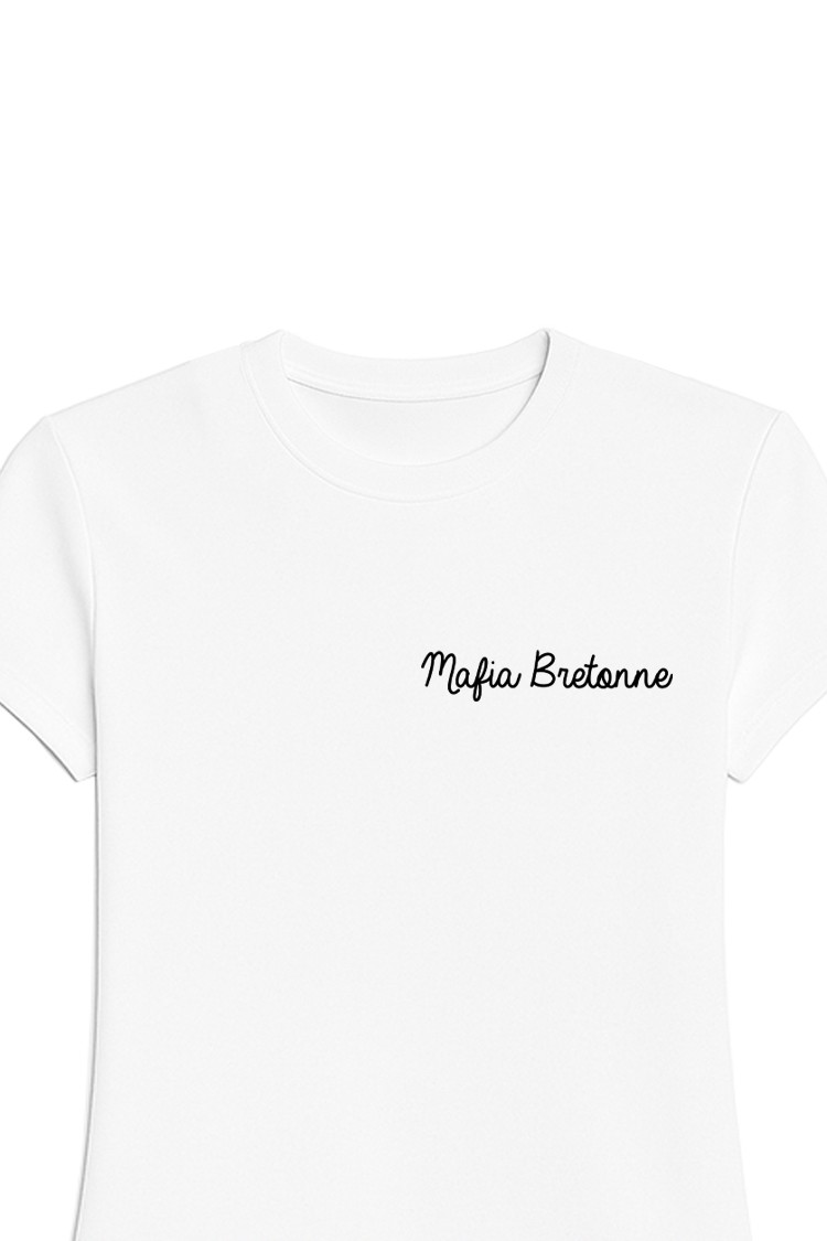 T-shirt blanc Mafia Bretonne