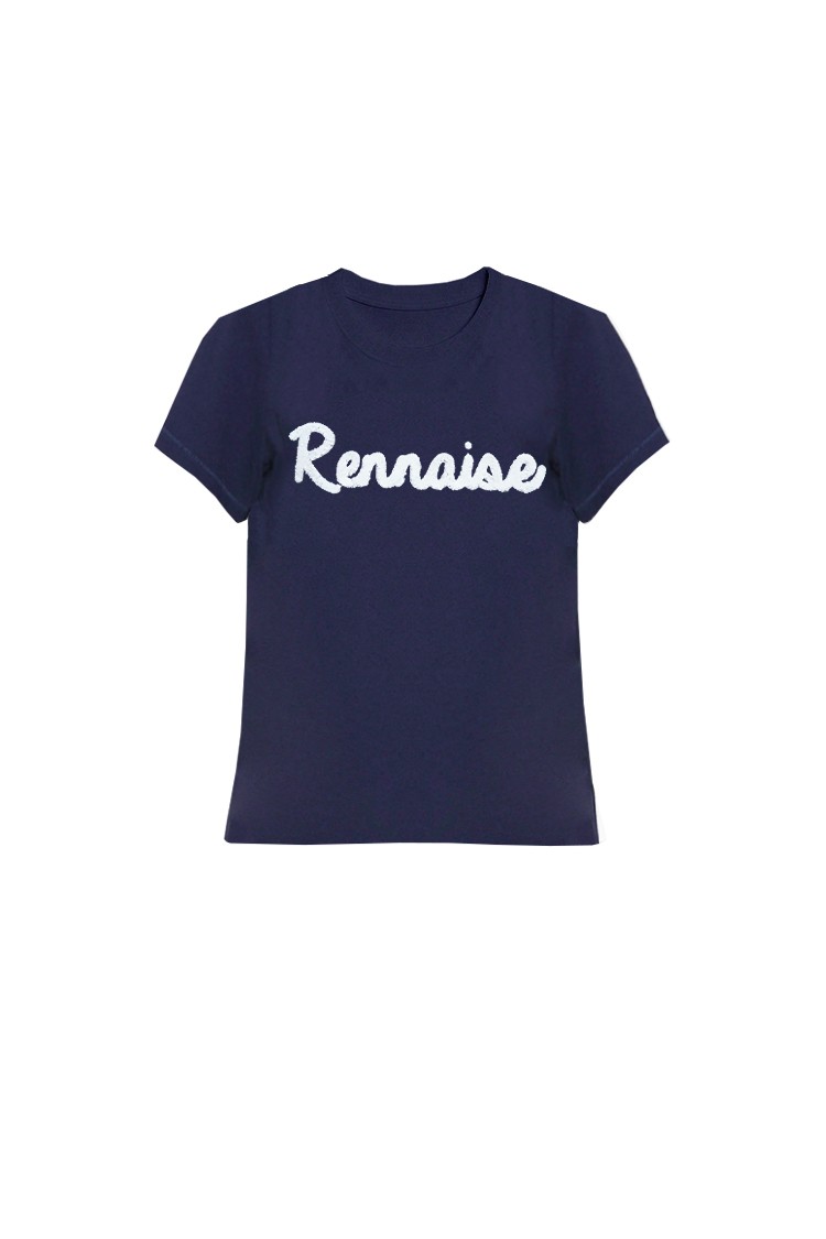 T-shirt bleu marine brodé Rennaise