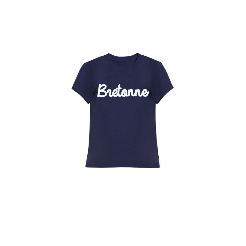 T-shirt bleu marine brodé Bretonne