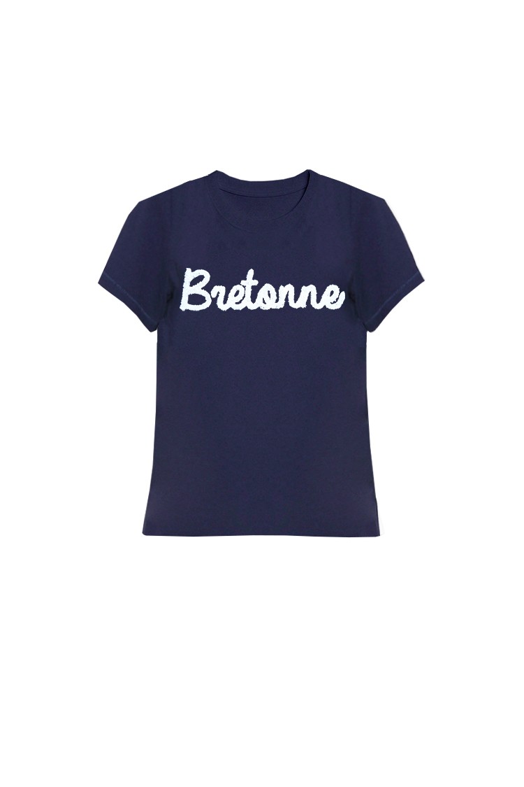 T-shirt bleu marine brodé Bretonne
