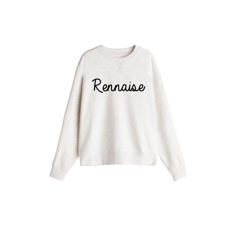 Sweat-shirt blanc cassé Rennaise