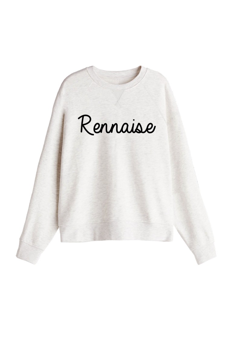 Sweat-shirt blanc cassé Rennaise