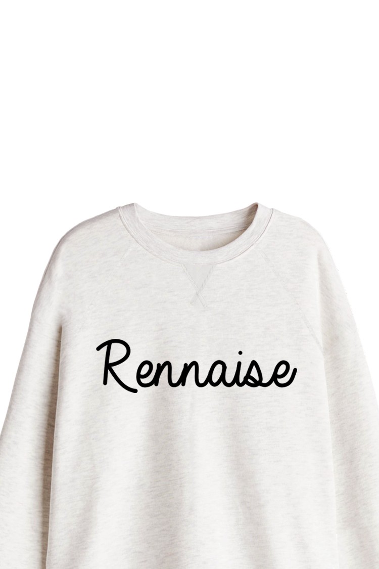 Sweat-shirt blanc cassé Rennaise