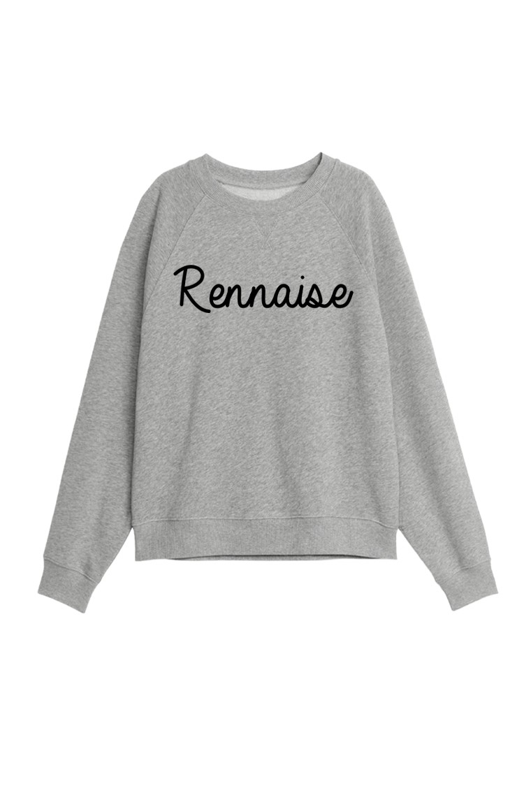 Sweat-shirt gris chiné Rennaise