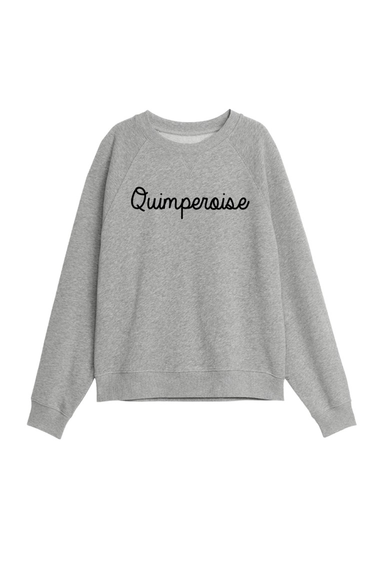 Sweat-shirt gris chiné Quimperoise