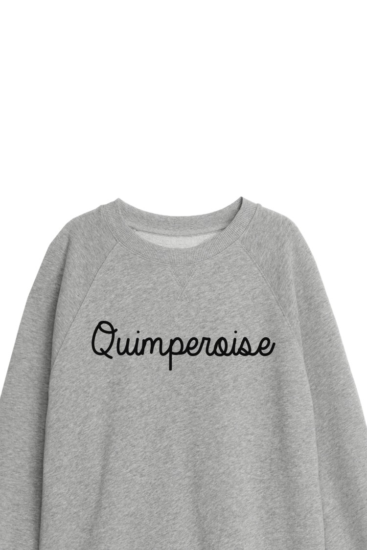 Sweat-shirt gris chiné Quimperoise