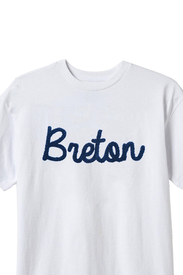T-shirt blanc brodé Breton
