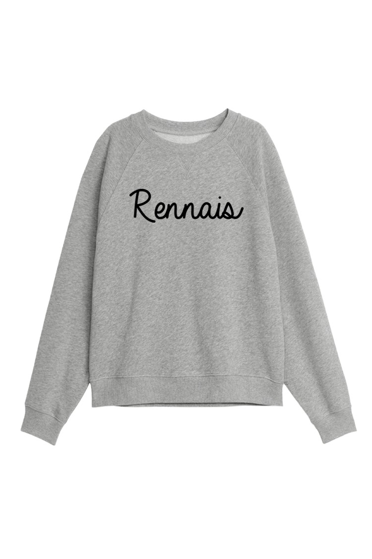 Sweat-shirt gris chiné Rennais