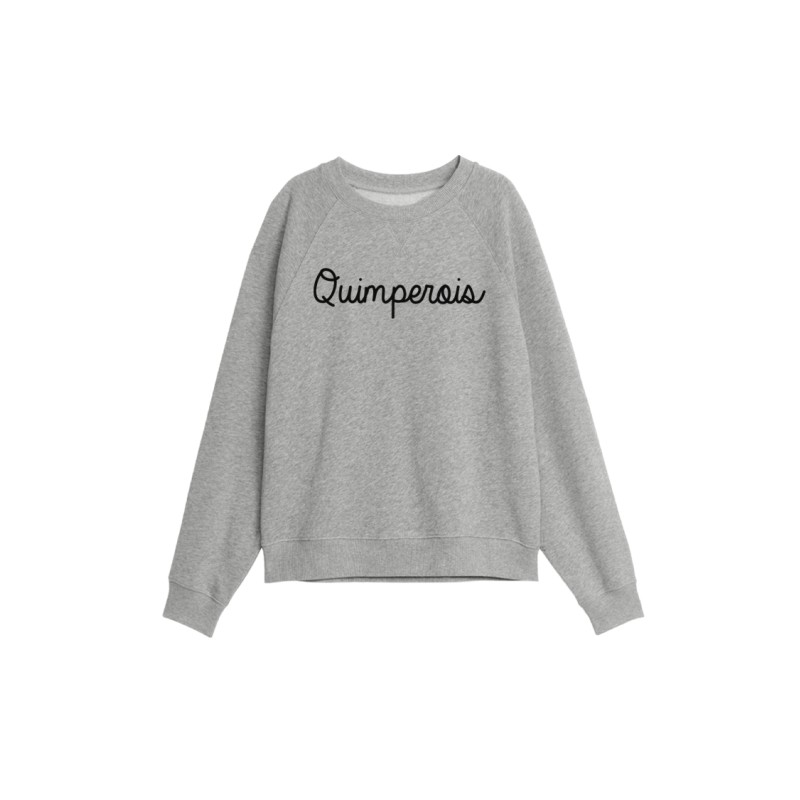 Sweat-shirt gris chiné Quimperois